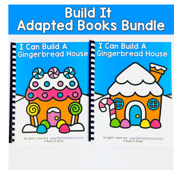 Build It Adapted Books Mini-Bundle:  Gingerbread Houses Theme
