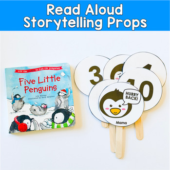 Five Little Penguins Interactive Storytelling Props | Lift-a-Flap Book Companion