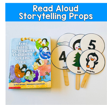 Five Little Penguins Slipping on the Ice Interactive Storytelling Props
