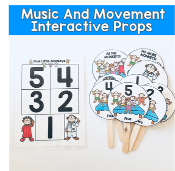 Five Little Monkeys Jumping on the Bed | Counting Song Props for Pre-K ECSE