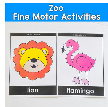 Zoo Dot To Dot Activities: Dot To Dot Activities For Fine Motor Centers