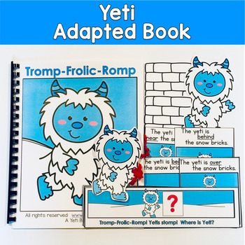 Yeti Adapted Book For Prepositions, Basic Comprehension And Sequencing Skills