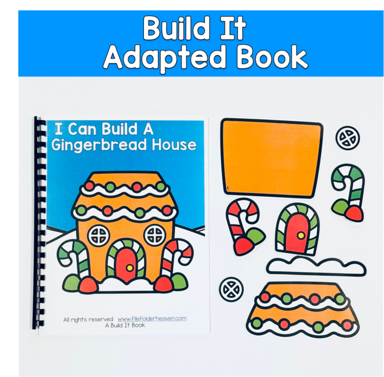 Christmas Adapted Book | Build a Gingerbread House | Following Directions