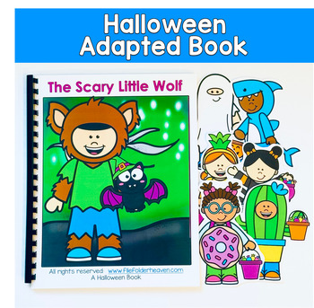 Halloween Adapted Book | Wh Questions Vocabulary Comprehension | SLP SPED Autism