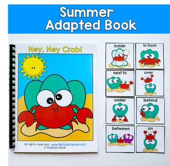 Beach Prepositions Adapted Book & Activities | Where Does Crab Sleep?