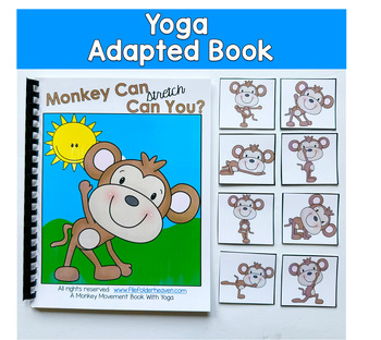 Monkey Yoga Adapted Book | Movement & Imitation Skills | Gross Motor Special Ed