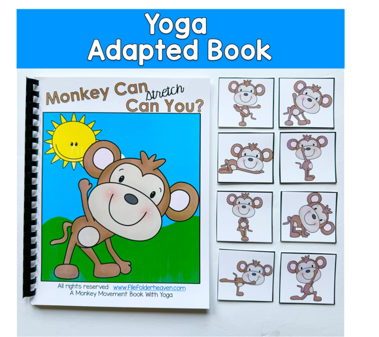 Monkey Yoga Adapted Book | Movement & Imitation Skills | Gross Motor Special Ed