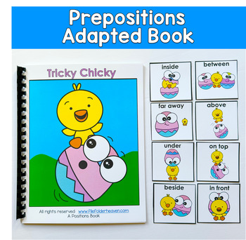 Spring Prepositions Adapted Book | Positional Words Activity | Where Questions