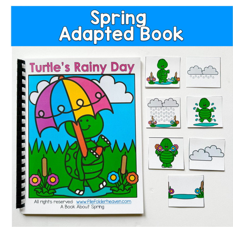 Spring Adapted Book For Weather Vocabulary, -Wh Questions, Sequencing Skills