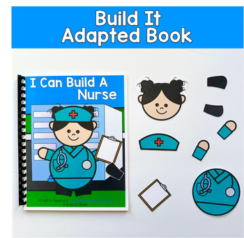 Community Helpers Adapted Book | Build A Nurse | Special Education & Autism