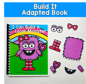Valentine's Day Adapted Book | Build a Love Monster | Following Directions