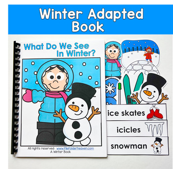 Winter Adapted Book With Fun Riddle Format For Special Education (Nouns)