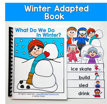 Winter Adapted Book With Fun Riddle Format For Special Education (Verbs)