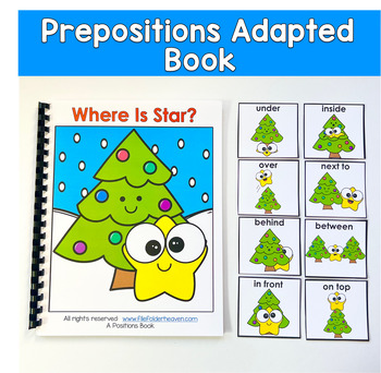 Prepositions Adapted Book And Activities For Special Education Christmas Theme