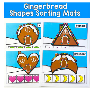 Gingerbread Shapes Sorting Activities