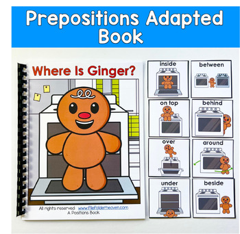 Prepositions Adapted Book And Activities For Special Education Gingerbread Theme