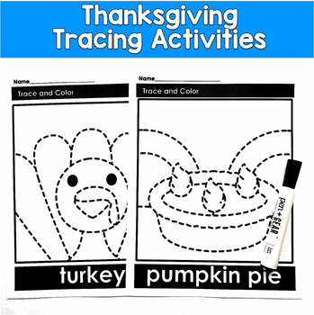 Thanksgiving Tracing Activities | Fine Motor Pre-Writing | PreK OT SPED Autism