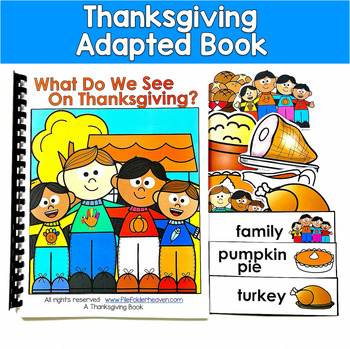 Thanksgiving Adapted Book | Core Words Nouns Inferences | SLP SPED Autism AAC