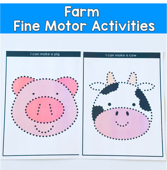 Farm Themed Push Pin Activities | Fine Motor Pin Poke Centers | Pre-K, ECSE, OT
