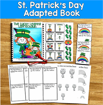 St Patrick's Day FREE Adapted Book | Prepositions WH Questions | SLP SPED Autism