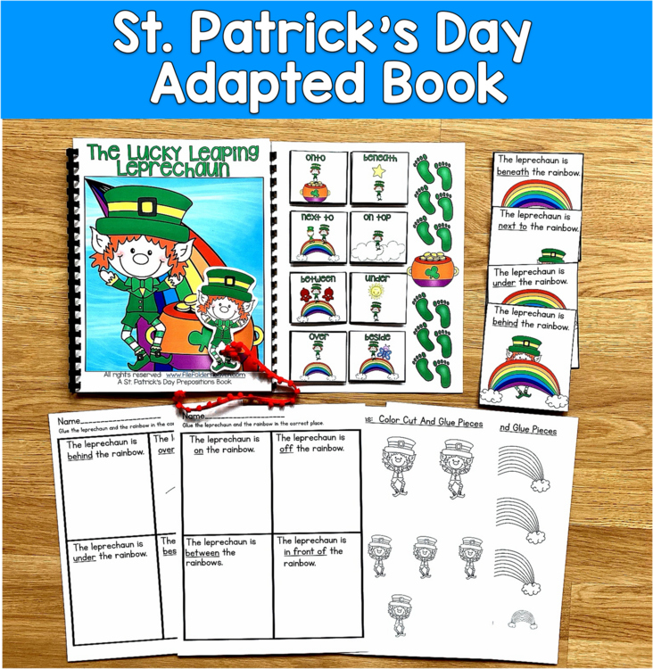 St Patrick's Day FREE Adapted Book | Prepositions WH Questions | SLP SPED Autism
