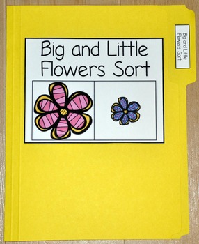 Spring File Folder Game--"Big and Little Flowers Sort"
