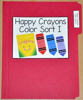 Sorting Activity:  "Happy Crayons Colors Sort"