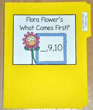 Spring File Folder Game--"Flora Flower's Which Number Comes First?"