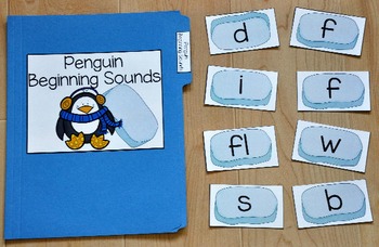 Penguin File Folder Game: Penguins Beginning Sounds