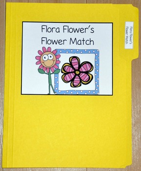 Spring File Folder Game--"Flora Flower's Flower Match"