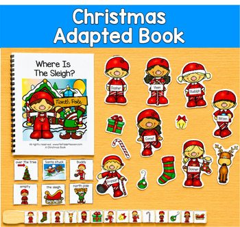 Christmas Adapted Book | Wh Questions Position Words | SLP SPED Autism
