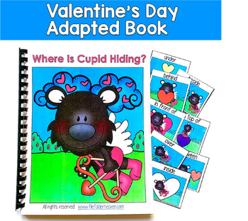 Valentine's Day Prepositions Adapted Book | Position Words Colors | SLP SPED