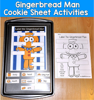 Gingerbread Man Cookie Sheet Activities | Sequencing Labeling Sorting | SLP SPED