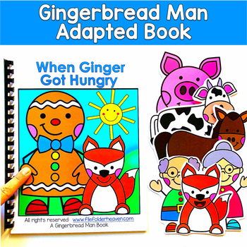 Gingerbread Man Adapted Book | Sequencing WH Questions Vocabulary | SLP SPED
