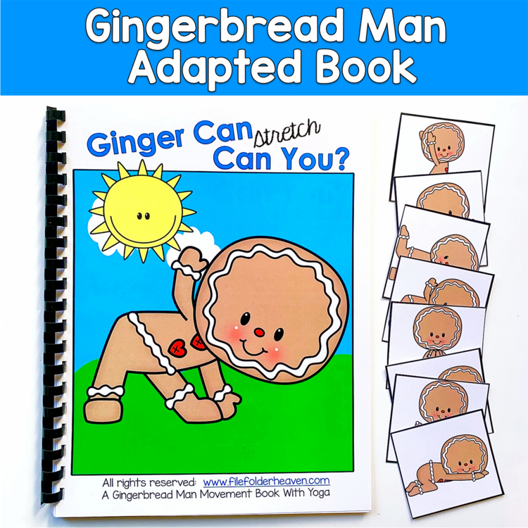 Gingerbread Movement Adapted Book | Brain Breaks Gross Motor | SPED Autism OT