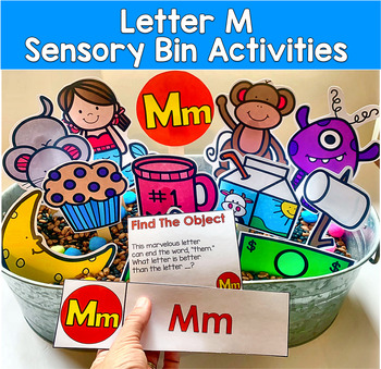 Letter M Activities | Hey Riddle Riddle Sensory Bin Riddles | SLP SPED Autism