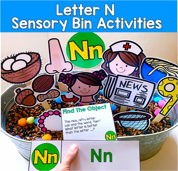 Letter N Activities | Hey Riddle Riddle Sensory Bin Riddles | SLP SPED Autism