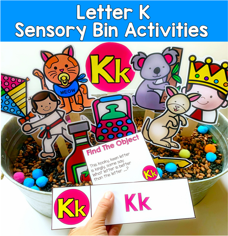 Letter K Activities | Hey Riddle Riddle Sensory Bin Riddles | SLP SPED Autism