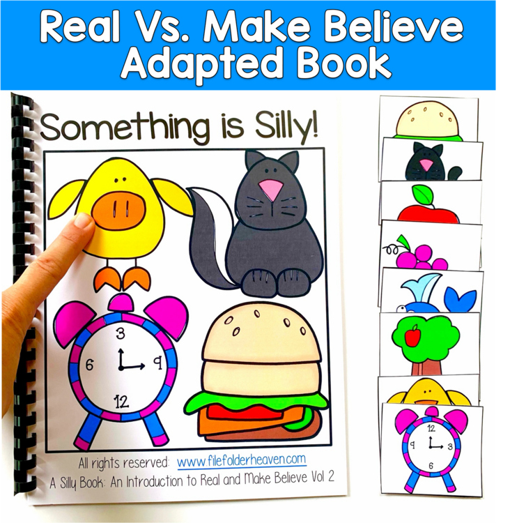 Real or Make Believe Adapted Book 2 | Silly Pictures Sorting | SLP SPED Autism
