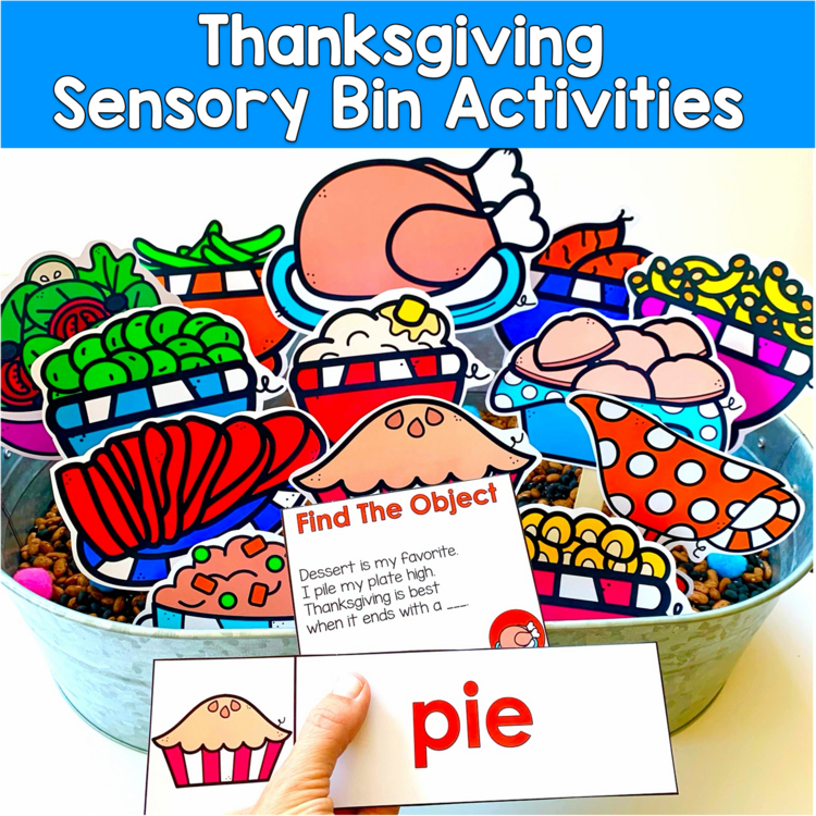 Thanksgiving Hey Riddle Riddle Sensory Bin Riddles | Inferences | SLP SPED
