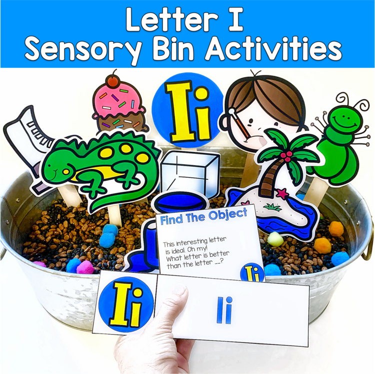 Letter I Activities | Hey Riddle Riddle Sensory Bin Riddles | SLP SPED Autism