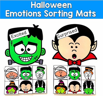 Halloween Monster Emotions Sorting Mats | Identifying Feelings | SLP SPED SEL