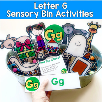 Letter G Activities | Hey Riddle Riddle Sensory Bin Riddles | SLP SPED Autism