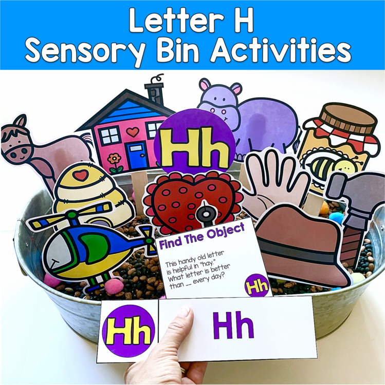 Letter H Activities | Hey Riddle Riddle Sensory Bin Riddles | SLP SPED Autism