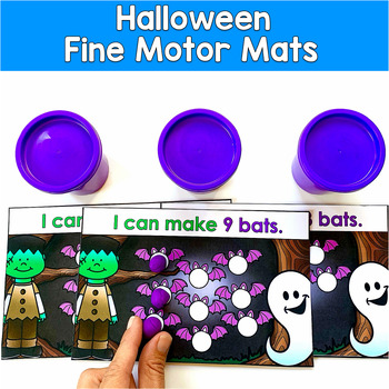 Halloween Fine Motor Mats | 120+ Cards Counting Shapes Tracing | OT SPED Autism