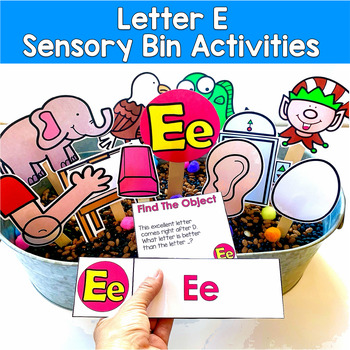 Letter E Activities | Hey Riddle Riddle Sensory Bin Riddles | SLP SPED Autism