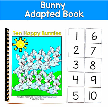 Bunny Counting Adapted Book | Numbers 1-10 Number Words Rhyming | SLP SPED Math