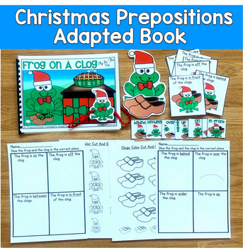 Christmas Prepositions Adapted Book | Position Words | SLP SPED Autism