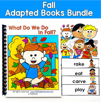 Fall Adapted Books Bundle | Nouns Verbs Adjectives Parts of Speech | SLP SPED