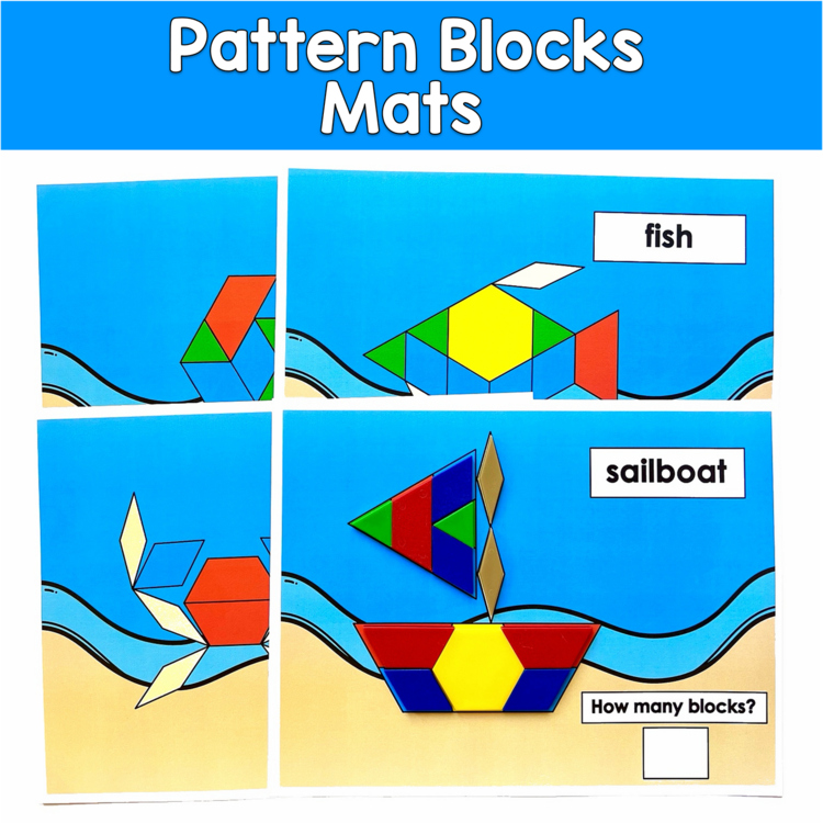 Pattern Block Activities | Fine Motor Morning Tubs | Visual Discrimination Mats